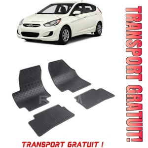 Hyundai Accent, Hatchback, fabricat din 2006 - 2010, set covorase auto dedicate, din cauciuc 100% Premium - Transport Gratuit
