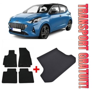 Hyundai I10 III Hatchback din 02.2020 - Prezent, Set Covorase + tavita portbagaj auto Portbagaj Inferior *2