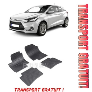 Hyundai I20 I, Hatchback, fabricat din 01.2009 - 11.2014, set covorase auto dedicate, din cauciuc 100% Premium - Transport Gratuit