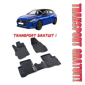 Hyundai I20 III 2020-2025 Set 4 covorase auto din cauciuc tip tavita premium line 3D - Transport Gratuit!
