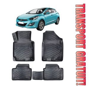 Hyundai I30 II 2011-2017 Set 4 covorase auto din cauciuc tip tavita premium line 3D