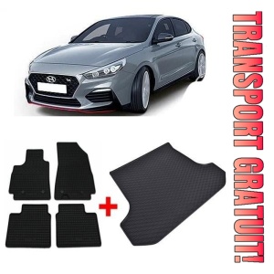 Hyundai I30 III Fastback din 12.2017 - 2020, Set Covorase + tavita portbagaj auto Portbagaj Inferior *1 - Img 1