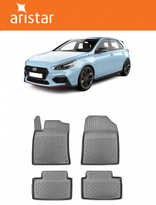 Hyundai I30 III, Hatchback, Din 02.2017 - Prezent , Set Covorase Auto Tip Tavita Premium 3D, din cauciuc accesorii pentru autoturismul tau - masina v173360
