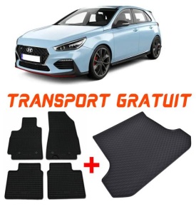 Hyundai I30 III Hatchback din 02.2017 - Prezent, Set Covorase + tavita portbagaj auto Portbagaj Inferior *3 accesorii pentru autoturismul tau - masina v900
