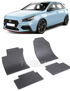 Hyundai I30 III, Hatchback, fabricat din 02.2017 - Prezent, set covorase auto dedicate, din cauciuc 100% Premium accesorii pentru autoturismul tau - masina v155709