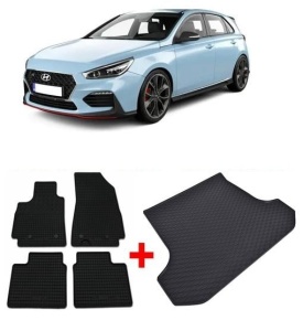 Hyundai I30 Set Covorase + tavita portbagaj auto Hyundai I30 III fabricatie 2021 - prezent, caroserie hatchback - Img 2