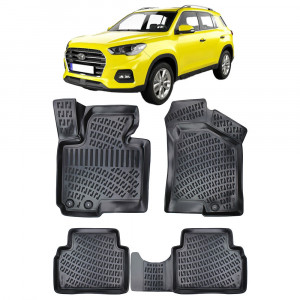 Hyundai Ix35 2009-2015 Set 4 covorase auto din cauciuc tip tavita premium line 3D accesorii pentru autoturismul tau - masina v243049