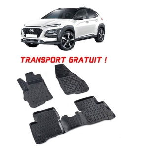 Hyundai Kona 2017- Set 4 covorase auto din cauciuc tip tavita premium line 3D - Transport Gratuit! accesorii pentru autoturismul tau - masina v48988