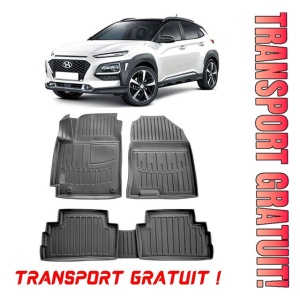 Hyundai Kona Versiunea Benzina (2017-2023) Set covorase auto cauciuc G.Modern Line 3D transport gratuit
