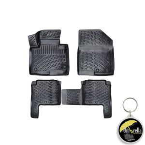 Hyundai Santa Fe III 2012-2017 Set 4 covorase auto din cauciuc tip tavita premium line 3D accesorii pentru autoturismul tau - masina v243268