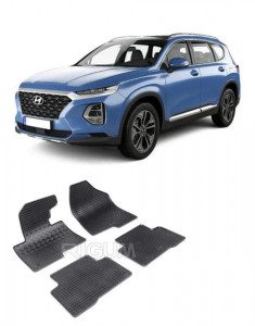 Hyundai Santa Fe III, Suv, fabricat din 09.2012 - 07.2018, set covorase auto dedicate, din cauciuc 100% Premium accesorii pentru autoturismul tau - masina v160202