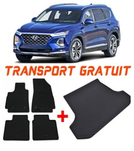 Hyundai Santa Fe IV Suv din 08.2018 - 2020, Set Covorase + tavita portbagaj auto 5 Locuri *3 accesorii pentru autoturismul tau - masina v560