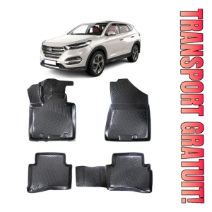 Hyundai Tucson III 2015-2020 Set 4 covorase auto din cauciuc tip tavita premium line 3D