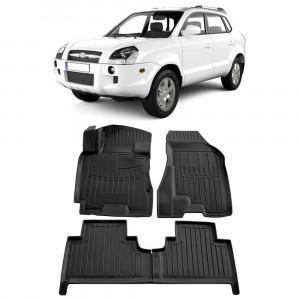 Hyundai Tucson (Jm) (2004-2012) Set covorase auto cauciuc G.Modern Line 3D accesorii pentru autoturismul tau - masina v239888