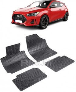 Hyundai Veloster, Coupe, fabricat din 07.2011 - 12.2016, set covorase auto dedicate, din cauciuc 100% Premium accesorii pentru autoturismul tau - masina v160216