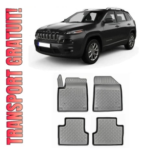 Jeep Cherokee, Suv, Din 03.2014 - Prezent , Set Covorase Auto Tip Tavita Premium 3D, din cauciuc