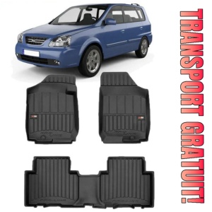 Kia Carens I Din 07.2002 - 10.2006, Van , Set Covorase Auto Tip Tavita Premium 3D, din cauciuc