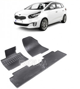 Kia Carens III, Van, fabricat din 04.2013 - 08.2019, 5 Locuri, set covorase auto dedicate, din cauciuc 100% Premium accesorii pentru autoturismul tau - masina v161137
