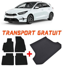 Kia Ceed III Hatchback din 06.2018 - Prezent, Set Covorase + tavita portbagaj auto Portbagaj Superior *2 accesorii pentru autoturismul tau - masina v3092