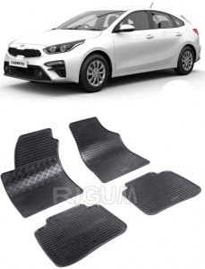 Kia Cerato II, Sedan, fabricat din 2009 - Prezent, set covorase auto dedicate, din cauciuc 100% Premium accesorii pentru autoturismul tau - masina v158217