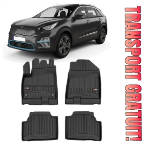 Kia E-Niro, Suv, Din 11.2018 - Prezent , Set Covorase Auto Tip Tavita Premium 3D, din cauciuc