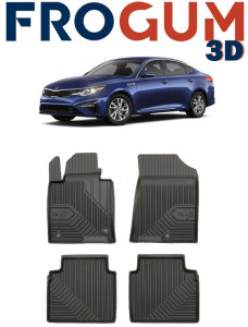 Kia Optima IV Din 11.2015 - Prezent, Sedan , Set Covorase Auto Tip Tavita Premium 3D, din cauciuc accesorii pentru autoturismul tau - masina v167281
