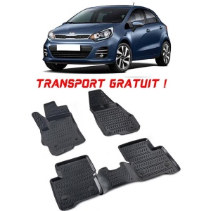 Kia Rio III 2011-2017 Set 4 covorase auto din cauciuc tip tavita premium line 3D - Transport Gratuit! accesorii pentru autoturismul tau - masina v48909