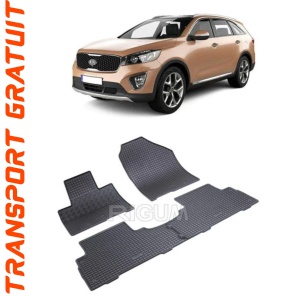 Kia Sorento III, Suv, fabricat din 02.2015 - 07.2020, 5 Locuri, set covorase auto dedicate, din cauciuc 100% Premium accesorii pentru autoturismul tau - masina v157073