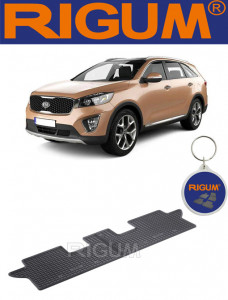 Kia Sorento III, Suv, fabricat din 02.2015 - 07.2020, Rand 3, set covorase auto dedicate, din cauciuc 100% Premium accesorii pentru autoturismul tau - masina v157143