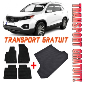 Kia Sorento Set Covorase + tavita portbagaj auto Kia Sorento II fabricatie 2009 - 01.2015, caroserie suv, 5 locuri