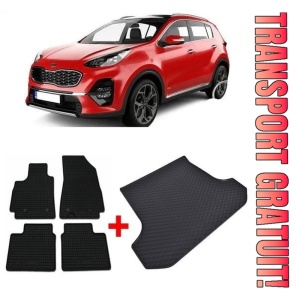 Kia Sportage V Hybrid din 2022 - Prezent Suv *1 , Set Covorase + tavita portbagaj auto