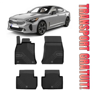 Kia Stinger Din 10.2017 - Prezent, Sedan , Set Covorase Auto Tip Tavita Premium 3D, din cauciuc