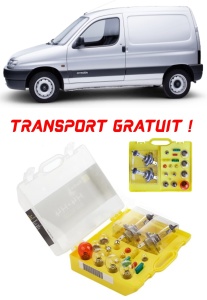 Kit trusa Set becuri H4 compatibila cu Citroën Berlingo din 1996 - 2008 , bec far, semnalizare , pozitie, iluminare numar, frana, plafoniera, stop frana