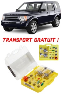 Kit trusa Set becuri H4 compatibila cu Land Rover Discovery III din 2004 - 2009 , bec far, semnalizare , pozitie, iluminare numar, frana, plafoniera, stop frana
