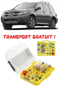 Kit trusa Set becuri H4 compatibila cu Mitsubishi Outlander II din 2006 - 2013 , bec far, semnalizare , pozitie, iluminare numar, frana, plafoniera, stop frana
