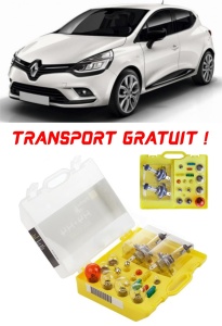 Kit trusa Set becuri H4 compatibila cu Renault Clio IV din 2012 - 2019 , bec far, semnalizare , pozitie, iluminare numar, frana, plafoniera, stop frana