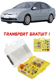 Kit trusa Set becuri H7 compatibila cu Citroën C5 I din 2001 - 2008 , bec far, semnalizare , pozitie, iluminare numar, frana, plafoniera, stop frana