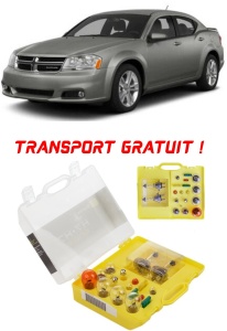 Kit trusa Set becuri H7 compatibila cu Dodge Avenger din 2007 - 2014 , bec far, semnalizare , pozitie, iluminare numar, frana, plafoniera, stop frana