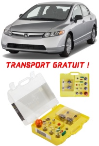 Kit trusa Set becuri H7 compatibila cu Honda Civic din 2000 - 2015 , bec far, semnalizare , pozitie, iluminare numar, frana, plafoniera, stop frana