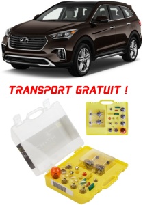 Kit trusa Set becuri H7 compatibila cu Hyundai Santa Fe din 2006 – 2018 , bec far, semnalizare , pozitie, iluminare numar, frana, plafoniera, stop frana
