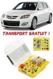 Kit trusa Set becuri H7 compatibila cu Mazda Mazda 3 din 2009 - 2013 , bec far, semnalizare , pozitie, iluminare numar, frana, plafoniera, stop frana