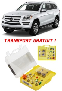 Kit trusa Set becuri H7 compatibila cu Mercedes-Benz X166 din 2012 - 2019 , bec far, semnalizare , pozitie, iluminare numar, frana, plafoniera, stop frana