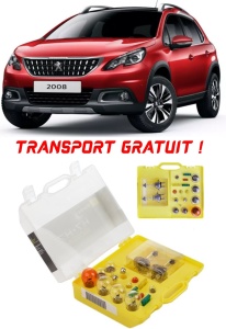 Kit trusa Set becuri H7 compatibila cu Peugeot 2008 din 2017 - 2021 , bec far, semnalizare , pozitie, iluminare numar, frana, plafoniera, stop frana