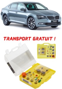 Kit trusa Set becuri H7 compatibila cu Skoda Superb din 2015 – 2020 , bec far, semnalizare , pozitie, iluminare numar, frana, plafoniera, stop frana