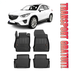 Mazda 2 II, Hatchback, Din 09.2007 - 01.2015 , Set Covorase Auto Tip Tavita Premium 3D, din cauciuc