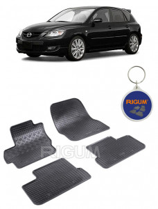 Mazda 3 II, Hatchback, fabricat din 05.2009 - 08.2013, set covorase auto dedicate, din cauciuc 100% Premium accesorii pentru autoturismul tau - masina v157955