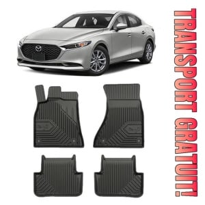 Mazda 3 III Din 12.2013 - 02.2019, Sedan , Set Covorase Auto Tip Tavita Premium 3D, din cauciuc