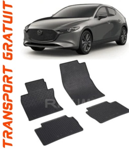 Mazda 3 IV, Sedan, fabricat din 03.2019 - Prezent, set covorase auto dedicate, din cauciuc 100% Premium accesorii pentru autoturismul tau - masina v155047
