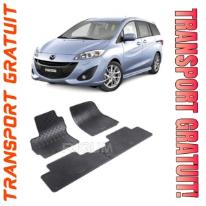Mazda 5 fabricat din 2011 - Prezent (Randul 3), set covorase auto dedicate, din cauciuc 100% Premium
