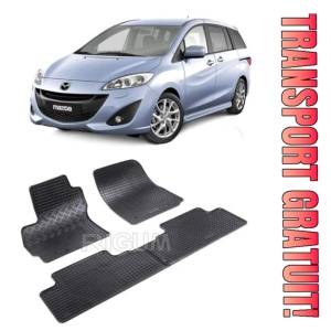 Mazda 5 I, Van, fabricat din 2005 - 09.2010, 5 Locuri, set covorase auto dedicate, din cauciuc 100% Premium